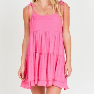 Altar'd State Womens Charmaine Dress Pink